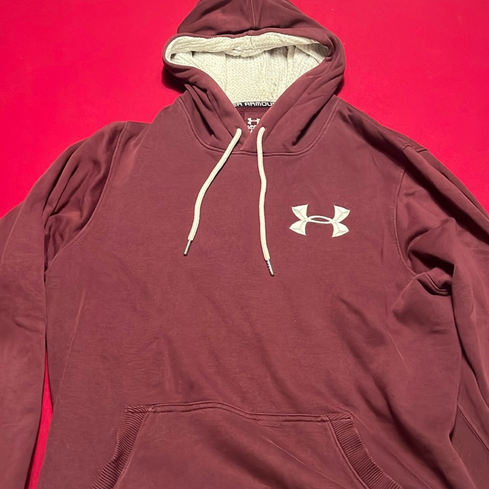 Under Armour Maroon Hoodie Sweatshirt Large
